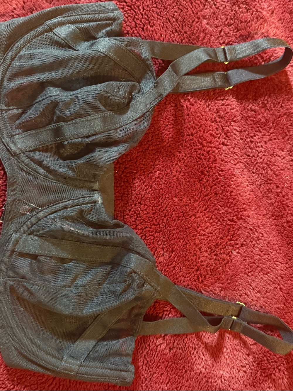Victoria’s Secret Black Sheer Underwire Bra - Women Intimates size 34DD